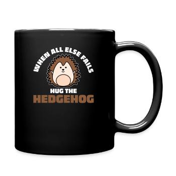 Igel Spruch Lustig - Tasse einfarbig - Schwarz - Rechts