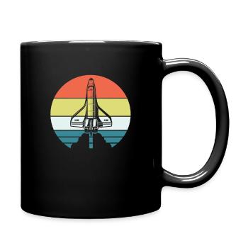 Cadeau de fusée spatiale astronaute - Mug uni - noir - Droite