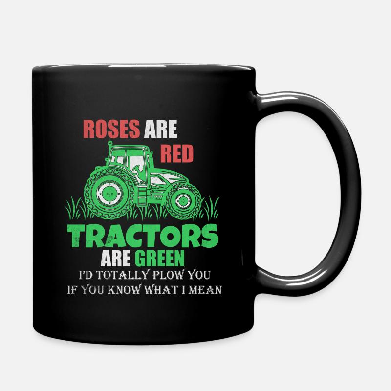 Tractor farmer farmer gift tractor - Full Colour Mug - black