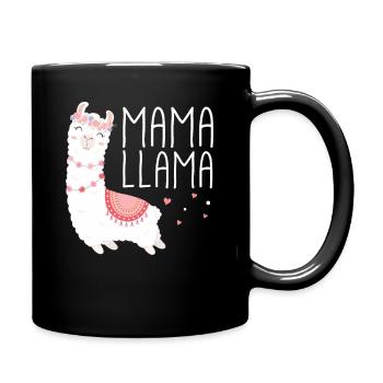 Idée de cadeau d'anniversaire pour la fête des mères Mama Llama Llama - Mug uni - noir - Droite