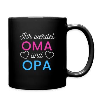 Tu seras grand-mère et grand-père - Mug uni - noir - Droite