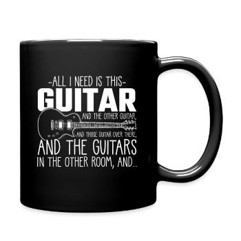 Guitare addiction musicien instrument de musique guitariste - Mug uni - noir - Droite