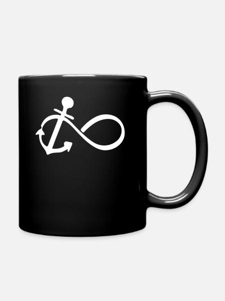 Endless Symbol Anker Zeichen - Tasse einfarbig - Schwarz