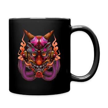 Samurai ice mask man - Full Colour Mug - black - Right