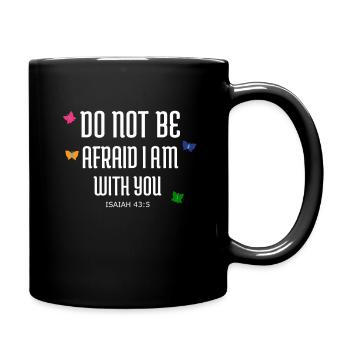 Bible Verses Christian Butterfly Isaiah - Full Colour Mug - black - Right