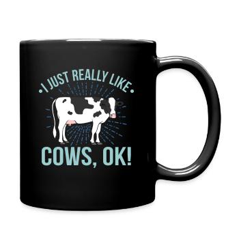 cow - Full Colour Mug - black - Right