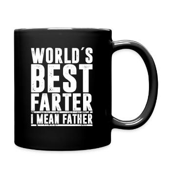 WORLD´S BEST FATER I MEAN FATHER | father's day - Full Colour Mug - black - Right