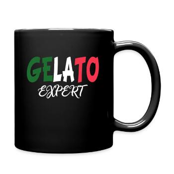 Ice Experte Italien Flagge - Tasse einfarbig - Schwarz - Rechts