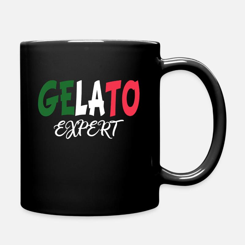 Ice Experte Italien Flagge - Tasse einfarbig - Schwarz