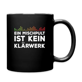 DJ Techno Tontechniker Mischpult Lustig - Tasse einfarbig - Schwarz - Rechts