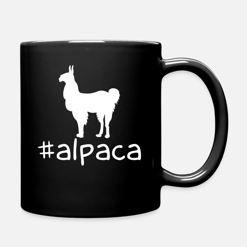 Alpaka Alpaka Hashtag - Tasse einfarbig - Schwarz