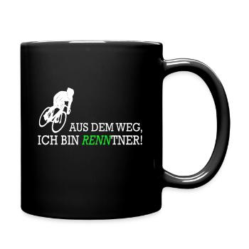Rentner Fahrrad Radsport Rennrad Herren Geschenk - Tasse einfarbig - Schwarz - Rechts
