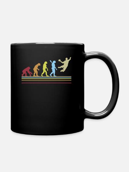 Handballs retro graphismes saut Evolution cadeau - Mug uni - noir