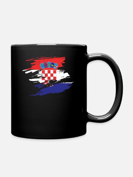 Kroatien - Tasse einfarbig - Schwarz