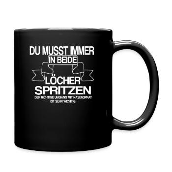Sex Spruch Anal Porno Swinger - Tasse einfarbig - Schwarz - Rechts
