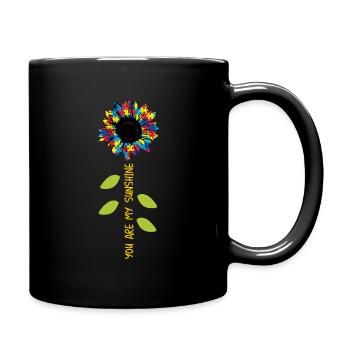 Tu es mon rayon de soleil - Autisme de tournesol - Mug uni - noir - Droite