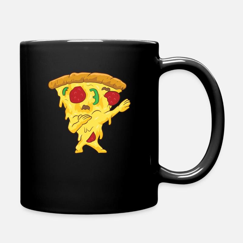 Dabbing Pizza Lustiges Pizza - Tasse einfarbig - Schwarz