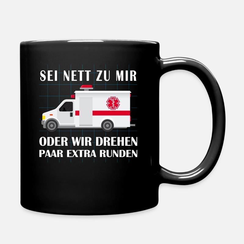 Sanitäter - Sei Nett Zu Mir - Tasse einfarbig - Schwarz