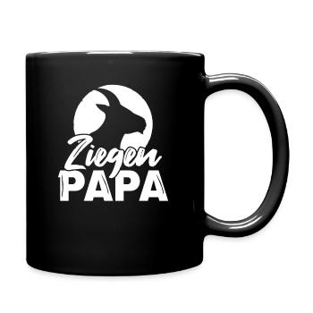 Ziegen Papa Geschenk - Tasse einfarbig - Schwarz - Rechts