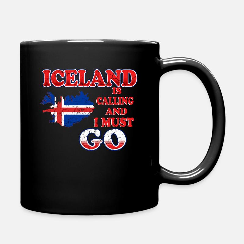 Island - Tasse einfarbig - Schwarz