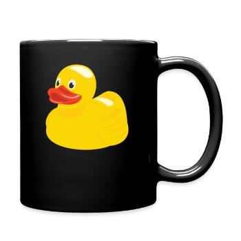 Canard en caoutchouc jaune jouets Ducky - Mug uni - noir - Droite