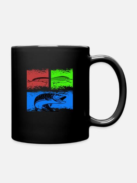 Pêche aux leurres et brochets - Mug uni - noir