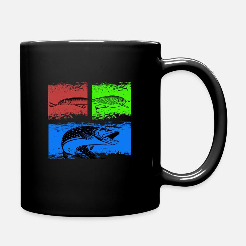 Pêche aux leurres et brochets - Mug uni - noir