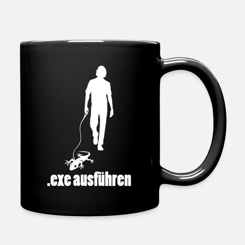 Informatiker Programmierer Admin exe ausführen - Tasse einfarbig - Schwarz
