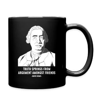 Truth Skeptic Philosophy Quote David Hume design - Full Colour Mug - black - Right