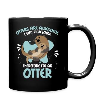 Hilarious Otters Are Awesome Gift design 4 Otter - Full Colour Mug - black - Right