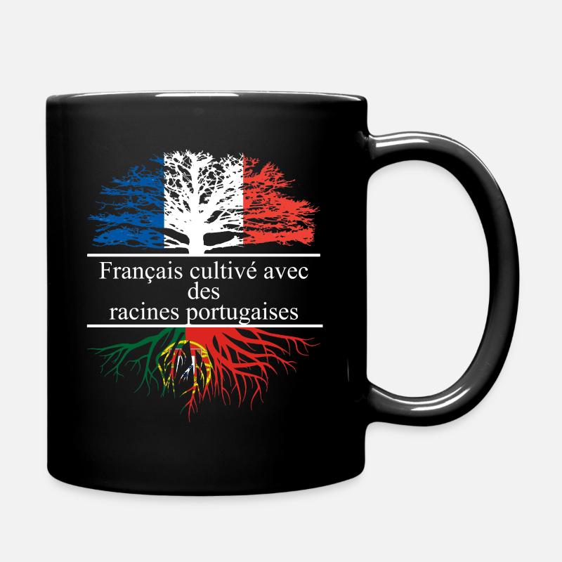 Français cultivé avec des racines portugaises - Mug uni - noir