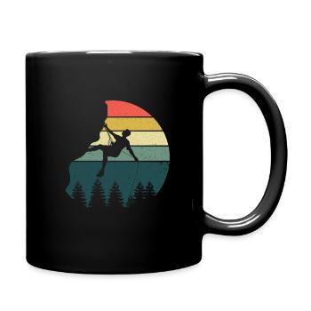 Climber Gift Mountaineer Retro Boulder - Full Colour Mug - black - Right