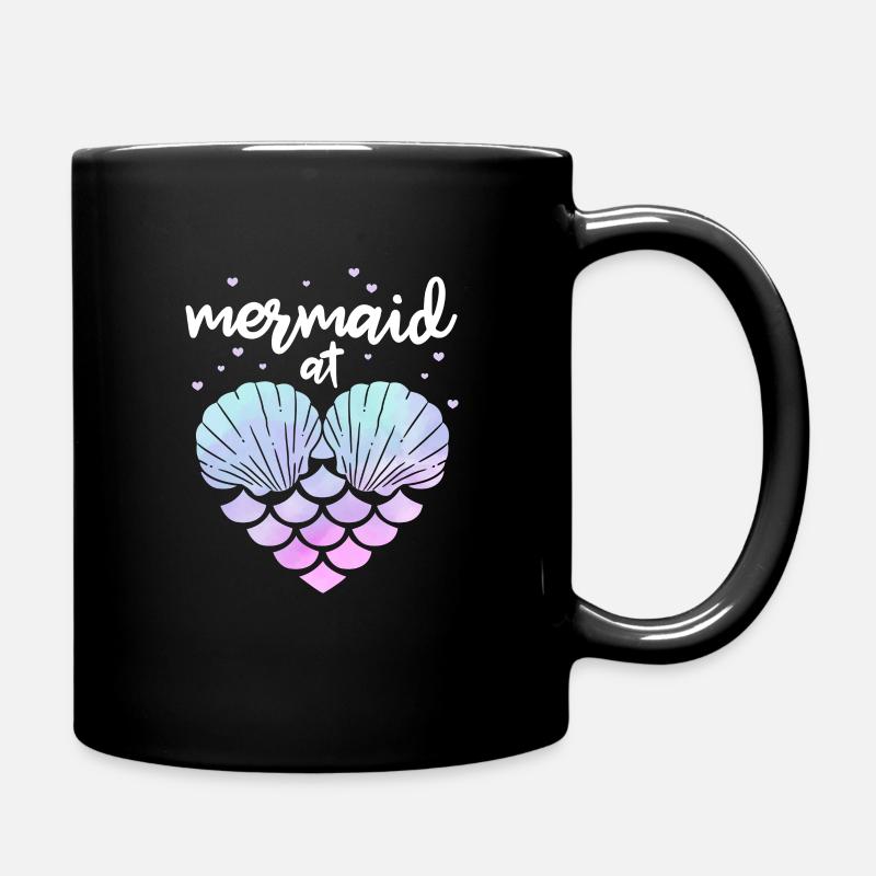 Meerjungfrau - Tasse einfarbig - Schwarz