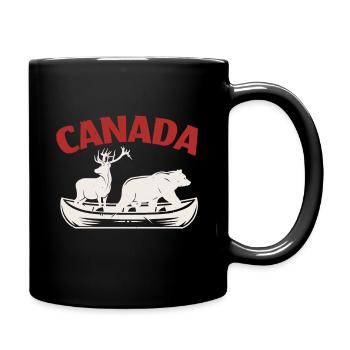Canada pride Useh flag rocky mountains - Tasse einfarbig - Schwarz - Rechts