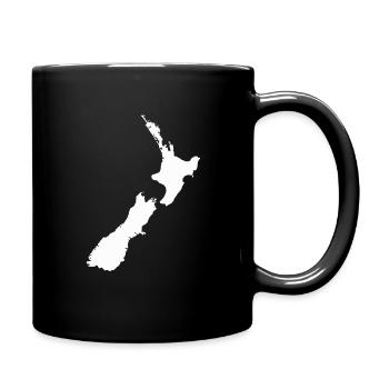 Neuseeland! - Tasse einfarbig - Schwarz - Rechts