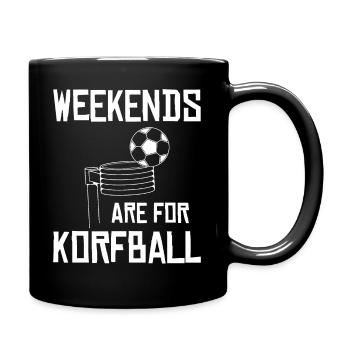 Funny Player Quote Weekends Are For Korfball - Full Colour Mug - black - Right