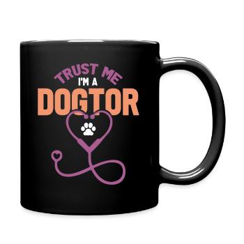 tierarzt, hund, tier, geschenkidee, tierärztin - Tasse einfarbig - Schwarz - Rechts