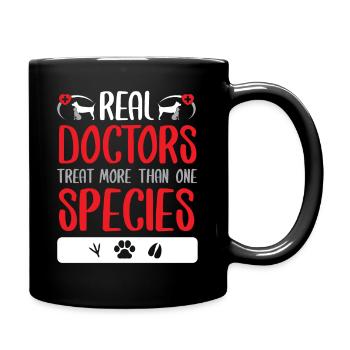 vétérinaire, chien, animal, idée cadeau, vétérinaire - Mug uni - noir - Droite