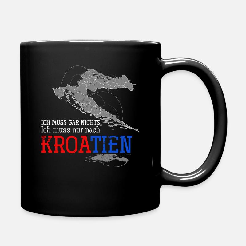 Kroatien - Tasse einfarbig - Schwarz