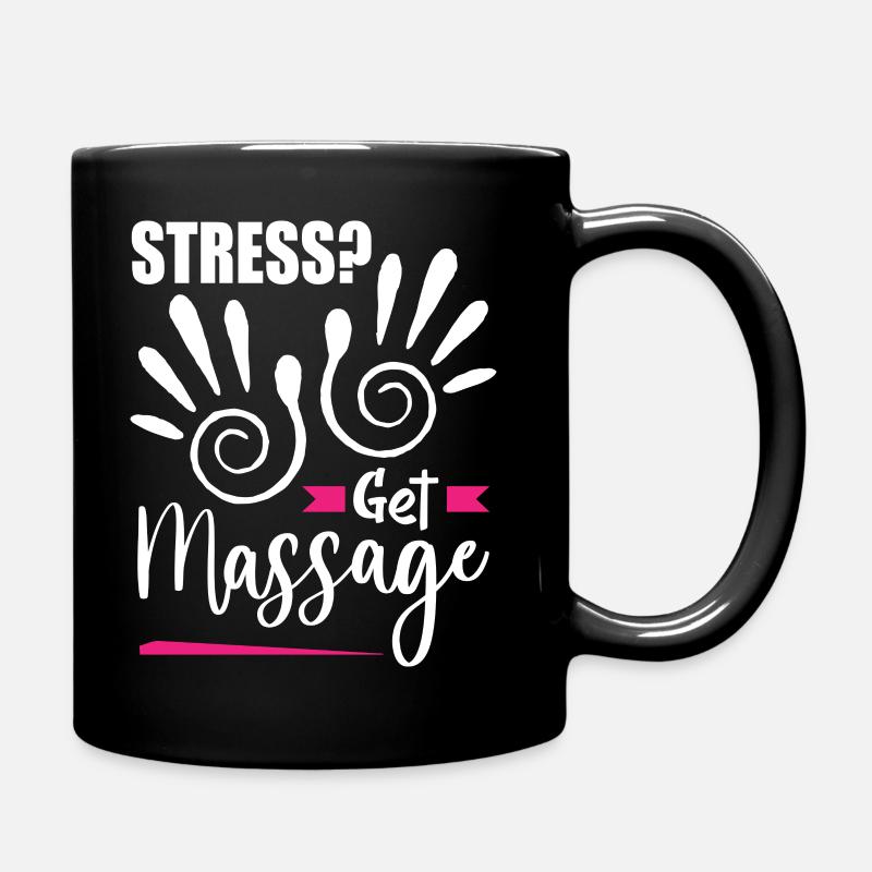 Massage - Tasse einfarbig - Schwarz