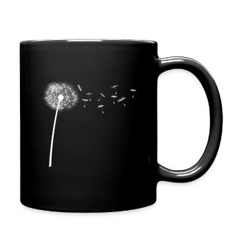 Fleur de pissenlit fleur cadeau dames - Mug uni - noir - Droite