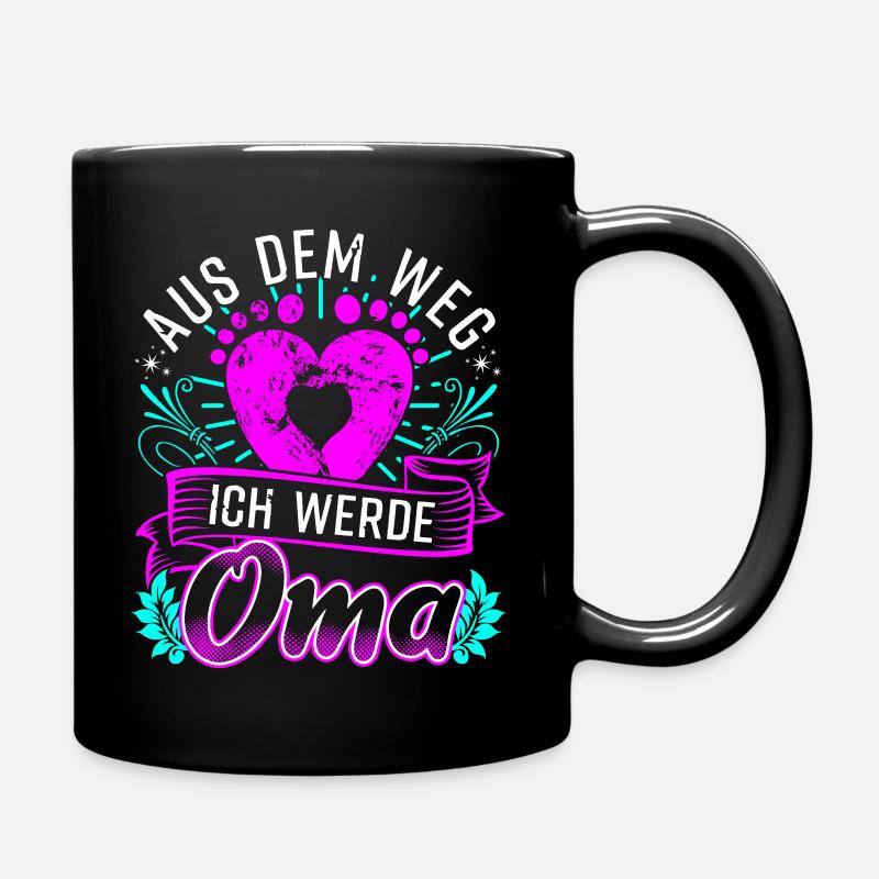 Aus dem Weg Ich werde Oma Bekanntgabe Überraschung - Tasse einfarbig - Schwarz
