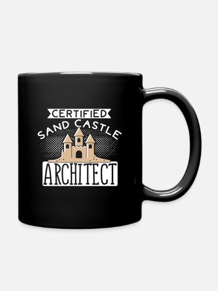 Sandkasten Architekt - Tasse einfarbig - Schwarz