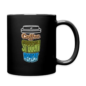 Speech therapy coffee speech therapy pathology - Full Colour Mug - black - Right
