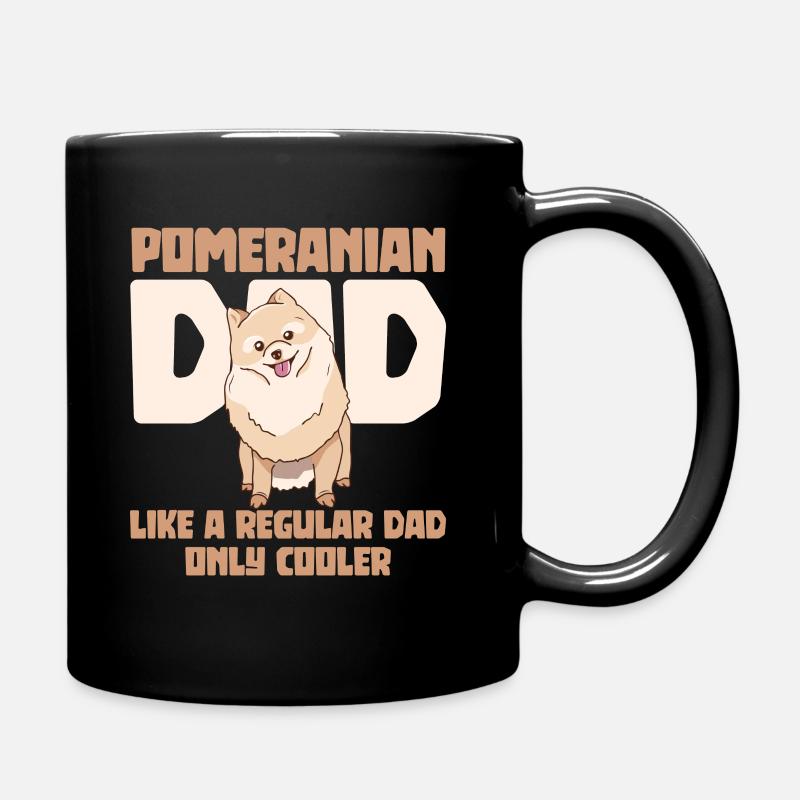 Pomeranian Dad Pom Zwergspitz Vater - Tasse einfarbig - Schwarz