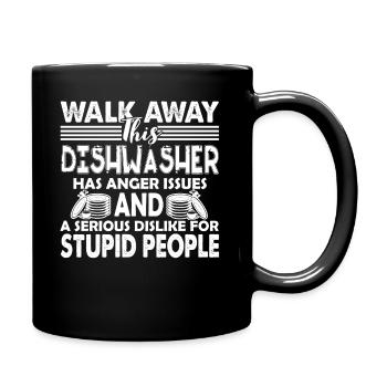 Geschirrspüler Geschirrspüler Warnung - Tasse einfarbig - Schwarz - Rechts