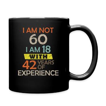 Funny 60th Birthday Gag Gift Hilarious 60 Year Old - Full Colour Mug - black - Right