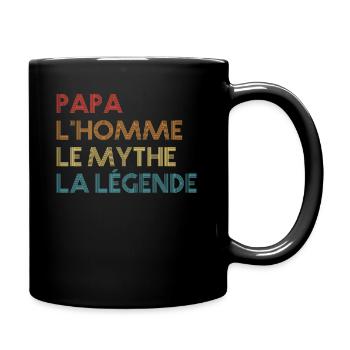 Papa l'homme le mythe la légende - Mug uni - noir - Droite