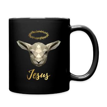 Agneau de Dieu Jésus Christ cadeau Poly - Mug uni - noir - Droite