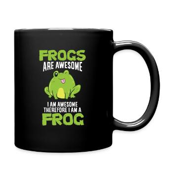 Funny Frogs Are Awesome I'm Awesome Therefore I - Full Colour Mug - black - Right